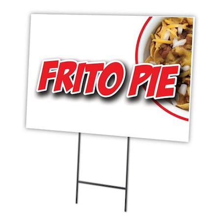 Signmission Frito Pie Yard Sign & Stake outdoor plastic coroplast window, C-1216-DS-Frito Pie C-1216-DS-Frito Pie